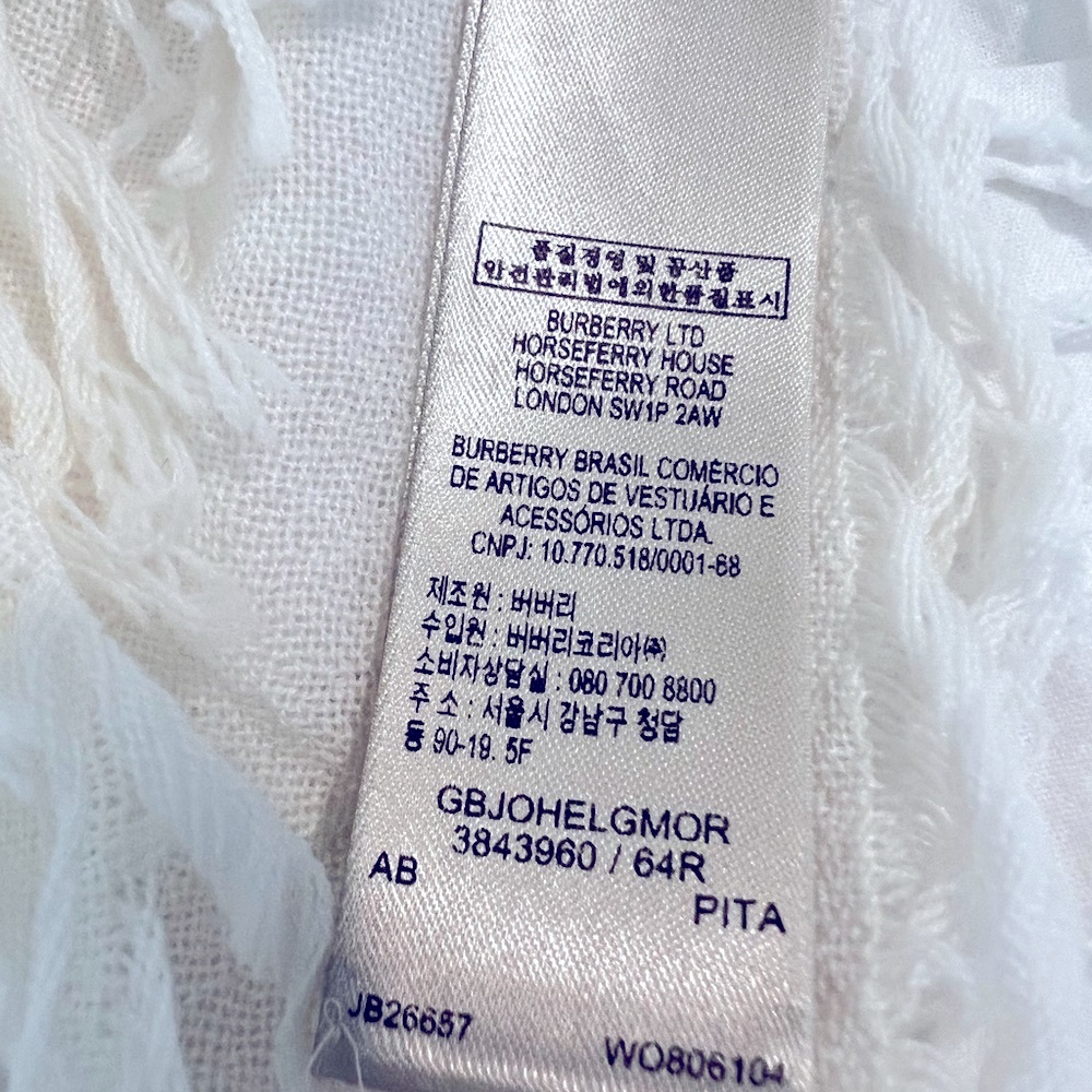 NWT Burberry color check wool scarf 110 cm - Picture 9 of 11